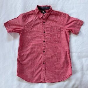 Red Nautica short sleeve button up